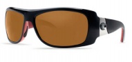 Costa Del Mar Bonita Sunglasses Black Coral Frame Sunglasses - Dark Amber / 400G