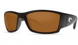 Costa Del Mar Corbina Sunglasses Black Frame Sunglasses - Dark Amber / 400G