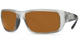 Costa Del Mar Fantail Sunglasses Silver Frame Sunglasses - Amber / 580P