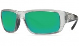 Costa Del Mar Fantail Sunglasses Silver Frame Sunglasses - Green Mirror / 580G
