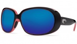 Costa Del Mar Hammock Black Coral Frame Sunglasses - Blue Mirror / 400G