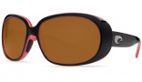 Costa Del Mar Hammock Black Coral Frame Sunglasses - Dark Amber / 400G