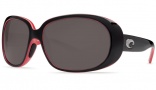 Costa Del Mar Hammock Black Coral Frame Sunglasses - Dark Gray / 400G