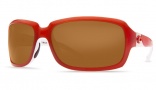 Costa Del Mar Isabela Salmon White Frame Sunglasses - Amber / 400G 