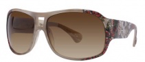 Ed Hardy Brie Sunglasses Sunglasses - White Horn / Brown Gradient