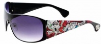 Ed Hardy Roxy Sunglasses Sunglasses - Black / Grey Gradient