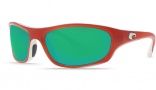 Costa Del Mar Maya Sunglasses Salmon White Frame Sunglasses - Green Mirror / 580G