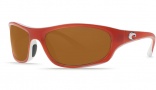 Costa Del Mar Maya Sunglasses Salmon White Frame Sunglasses - Amber / 580P