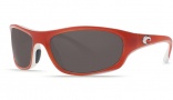Costa Del Mar Maya Sunglasses Salmon White Frame Sunglasses - Dark Gray / 400G