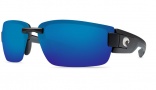 Costa Del Mar Rockport Sunglasses Black Frame Sunglasses - Blue Mirror / 580P