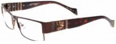 Ed Hardy EHO 733 Eyeglasses Eyeglasses - Shiny Brown