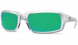 Costa Del Mar Switchfoot Sunglasses Crystal Frame  Sunglasses - Green Mirror / 580G