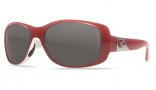 Costa Del Mar Tippet Sunglasses Coral White Frame Sunglasses - Gray / 580G
