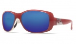 Costa Del Mar Tippet Sunglasses Coral White Frame Sunglasses - Blue Mirrror / 400G