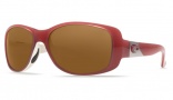 Costa Del Mar Tippet Sunglasses Coral White Frame Sunglasses - Amber / 400G