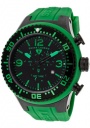 Swiss Legend Men's Neptune 11812P Watch Watches - 11812P-BB-01G Green Silicone Strap / Black Dial
