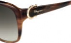 Salvatore Ferragamo SF610S Sunglasses Sunglasses - 216 Striped Brown 