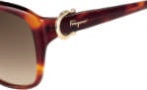 Salvatore Ferragamo SF610S Sunglasses Sunglasses - 218 Blonde Havana