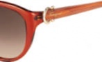 Salvatore Ferragamo SF614S Sunglasses Sunglasses - 223 Crystal Rust Brown