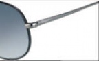 Salvatore Ferragamo SF104SL Sunglasses Sunglasses - 037 Shiny Dark Gun W/ Black Leather