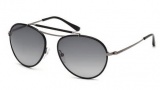 Tom Ford FT0247 Burke Sunglasses Sunglasses - 09B Matte Gunmetal / Gradient Smoke