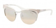 Prada PR 61OS Sunglasses Sunglasses - 1BC1J1 Silver Brown / Ivory / Silver Mirror Gradient