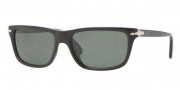 Persol PO 3026S Sunglasses Sunglasses - 95/58 Black Crystal / Green Polarized