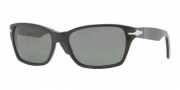 Persol PO 3040S Sunglasses Sunglasses - 95/58 Black Crystal / Green Polarized
