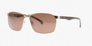 Brooks Brothers BB4009S Sunglasses Sunglasses - 152673 Gold / Brown Solid