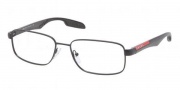 Prada Sport PS 52DV Eyeglasses Eyeglasses - 1B0101 Black Demi Shiny