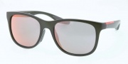 Prada Sport PS 03OS Sunglasses Sunglasses - ROS2D2 Military Green Demi Shiny / Grey Mirror Rose Gold