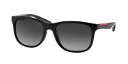 Prada Sport PS 03OS Sunglasses Sunglasses - 1AB5W1 Black / Polarized Grey Gradient