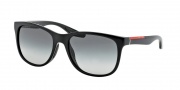 Prada Sport PS 03OS Sunglasses Sunglasses - 1B03M1 Black Demi Shiny / Gray Gradient