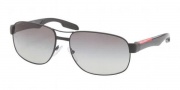Prada Sport PS 58NS Sunglasses Sunglasses - 1B03M1 Demi Shiny Black / Gray Gradient