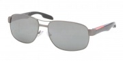 Prada Sport PS 58NS Sunglasses Sunglasses - 7CQ7W1 Gunmetal Demi / Shiny Gray Mirror Silver