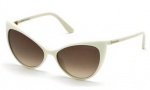Tom Ford FT0303 Anastasia Sunglasses Sunglasses - 25F Ivory / Gradient Brown