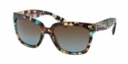 Prada PR 07PS Sunglasses Sunglasses - NAG0A4 Havana Spotted Blue / Brown Gradient