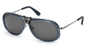 Tom Ford FT0286 Robbie Sunglasses Sunglasses - 91A Matte Blue / Smoke