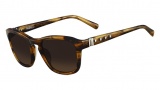 Valentino V631S Sunglasses Sunglasses - 259 Striped Cognac