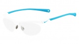 Nike 7072/3 Eyeglasses Eyeglasses - 101 White / Neon Turquoise