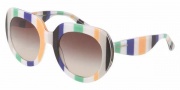 Dolce & Gabbana DG4191P Sunglasses Sunglasses - 272313 Green Yellow Blue White / Brown Gradient