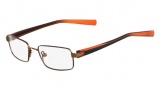 Nike 4674 Eyeglasses Eyeglasses - 200 Shiny Brown Walnut / Orange Embe