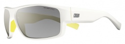 Nike Expert EV0700 Sunglasses Sunglasses - 177 White / Electric Yellow / Grey with Silver flash Lens