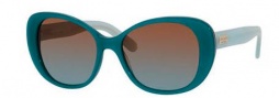 Kate Spade Emery/S Sunglasses Sunglasses - 0JGW Green / Seaglass (WB Brown Green Shaded Lens)