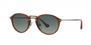 Persol PO3046S Sunglasses Sunglasses - 957/71 Corrugated Brown / Crystal Gradient Gray