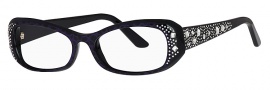 Caviar 3005 Eyeglasses Eyeglasses - Black / Purple Clear Crystal Stones