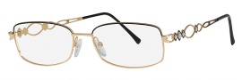 Caviar 4004 Eyeglasses Eyeglasses - 24 Black / Gold Clear Crystal Stones