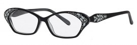 Caviar 5593 Eyeglasses Eyeglasses - 24 Black / Clear Crystal Stones