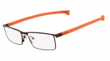 Lacoste L2142 Eyeglasses Eyeglasses - 210 Brown / Orange Temple
