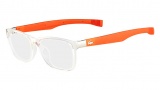 Lacoste L2676 Eyeglasses Eyeglasses - 971 Crystal / Orange Temples